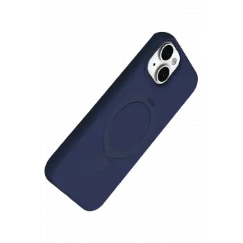Newface Apple iPhone 15 Plus Regal Magsafe Standlı Kapak - Lacivert