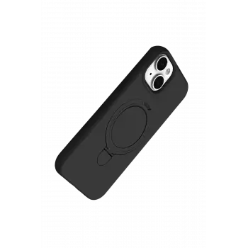 Newface Apple iPhone 15 Plus Regal Magsafe Standlı Kapak - Siyah