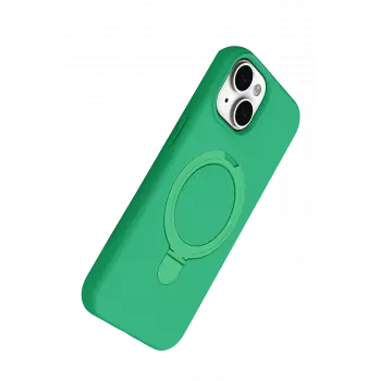 Newface Apple iPhone 15 Plus Regal Magsafe Standlı Kapak - Yeşil