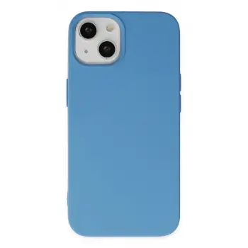 Newface Apple iPhone 15 Pro Kılıf Nano içi Kadife Silikon - Mavi