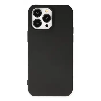 Newface Apple iPhone 15 Pro Kılıf Nano içi Kadife Silikon - Siyah