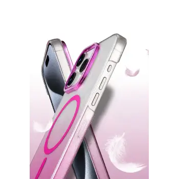 Newface Apple iPhone 15 Pro Max Glossy Magsafe Kapak - Siyah