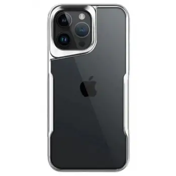 Newface Apple iPhone 15 Pro Max Kılıf Boyi Silikon Kapak - Gümüş
