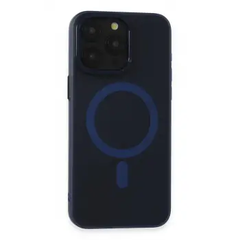 Newface Apple iPhone 15 Pro Max Kılıf Lodos Magneticsafe Mat Kapak - Mavi