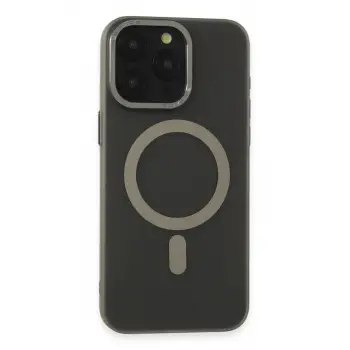 Newface Apple iPhone 15 Pro Max Kılıf Lodos Magneticsafe Mat Kapak - Titan Gri