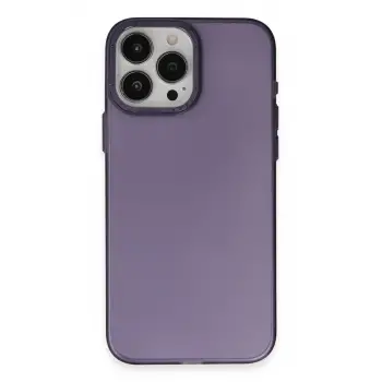 Newface Apple iPhone 15 Pro Max Kılıf Modos Metal Kapak - Derin Mor