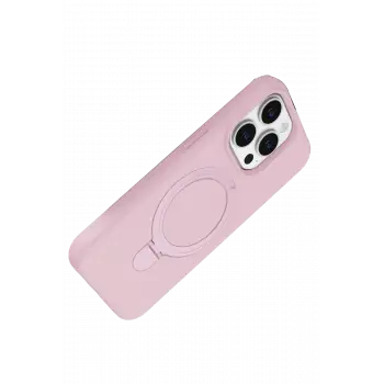 Newface Apple iPhone 15 Pro Max Regal Magsafe Standlı Kapak - Açık Pembe