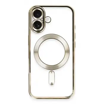 Newface Apple iPhone 16 Kılıf Kross Magneticsafe Kapak - Gold