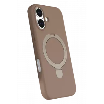 Newface Apple iPhone 16 Plus Regal Magsafe Standlı Kapak - Çöl Titanyum