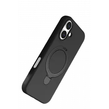 Newface Apple iPhone 16 Plus Regal Magsafe Standlı Kapak - Siyah