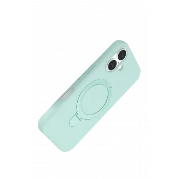 Newface Apple iPhone 16 Plus Regal Magsafe Standlı Kapak - Su Yeşili