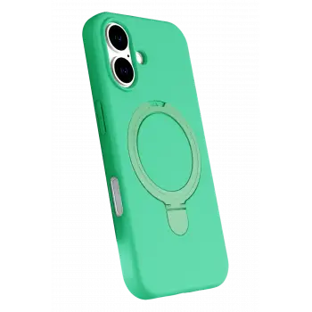 Newface Apple iPhone 16 Plus Regal Magsafe Standlı Kapak - Yeşil