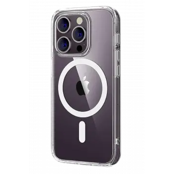 Newface Apple iPhone 16 Pro Max Combo Sert Şeffaf Magsafe Kapak - Şeffaf