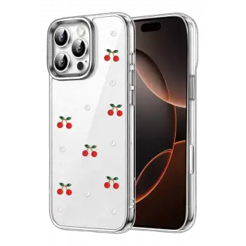 Newface Apple iPhone 16 Pro Max Fiyonk Desenli Kapak - Desen 9