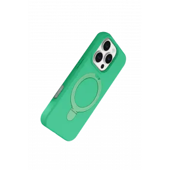 Newface Apple iPhone 16 Pro Max Regal Magsafe Standlı Kapak - Yeşil