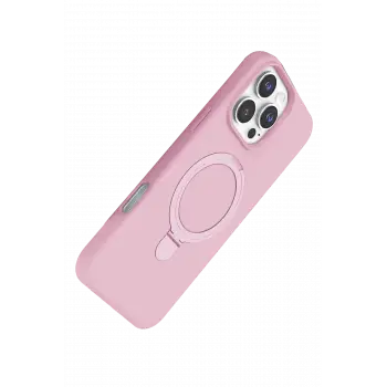 Newface Apple iPhone 16 Pro Regal Magsafe Standlı Kapak - Açık Pembe
