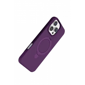 Newface Apple iPhone 16 Pro Regal Magsafe Standlı Kapak - Derin Mor