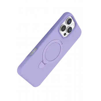 Newface Apple iPhone 16 Pro Regal Magsafe Standlı Kapak - Lila