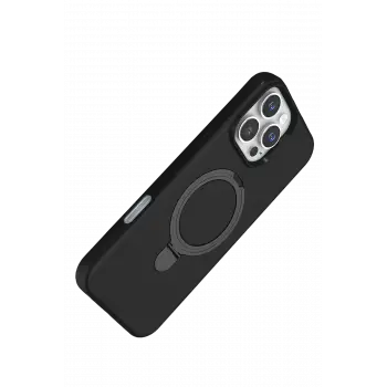 Newface Apple iPhone 16 Pro Regal Magsafe Standlı Kapak - Siyah