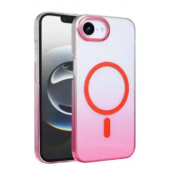 Newface Apple iPhone 16E Glossy Magsafe Kapak - Pembe