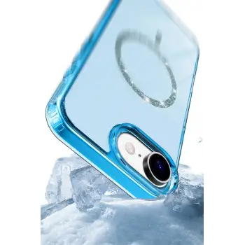 Newface Apple iPhone 16E Live Diamond Magsafe Kapak - Yeşil