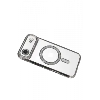 Newface Apple iPhone 17 Air Joke Simli Magneticsafe Kılıf - Gümüş