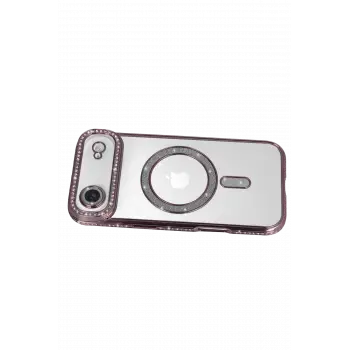 Newface Apple iPhone 17 Air Joke Simli Magneticsafe Kılıf - Pembe