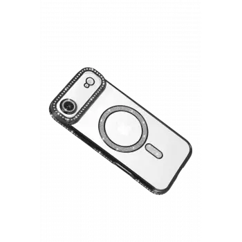 Newface Apple iPhone 17 Air Joke Simli Magneticsafe Kılıf - Siyah