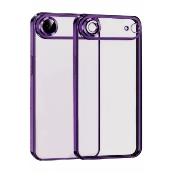 Newface Apple iPhone 17 Air Razer Lensli Silikon - Açık Mor