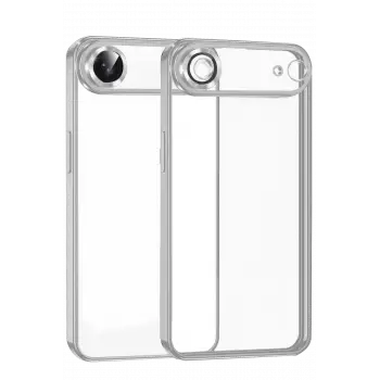 Newface Apple iPhone 17 Air Razer Lensli Silikon - Gümüş