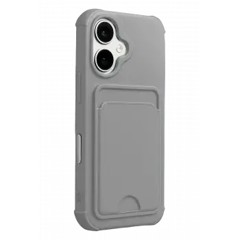Newface Apple iPhone 17 Kelvin Kartvizitli Silikon - Gri