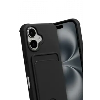 Newface Apple iPhone 17 Kelvin Kartvizitli Silikon - Siyah