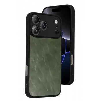 Newface Apple iPhone 17 Pro Aras Deri Kapak - Yeşil