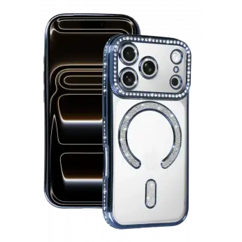 Newface Apple iPhone 17 Pro Joke Simli Magneticsafe Kılıf - Mavi