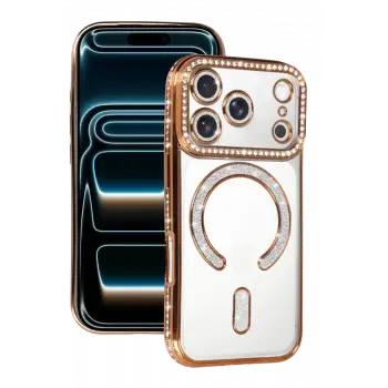 Newface Apple iPhone 17 Pro Joke Simli Magneticsafe Kılıf - Turuncu