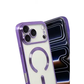 Newface Apple iPhone 17 Pro Kross Magneticsafe Kapak - Mor