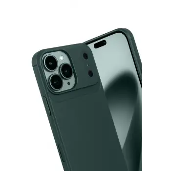 Newface Apple iPhone 17 Pro Max Auto Focus Karbon Kapak - Koyu Yeşil