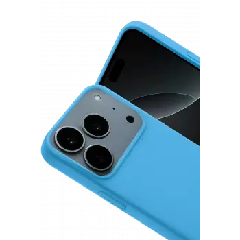 Newface Apple iPhone 17 Pro Max Nano içi Kadife Silikon - Mavi