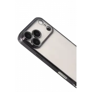 Newface Apple iPhone 17 Pro Max Razer Lensli Silikon - Siyah