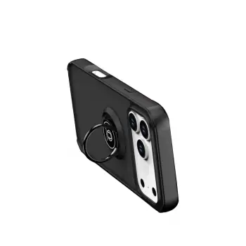 Newface Apple iPhone 17 Pro Montreal Yüzüklü Silikon Kapak - Siyah
