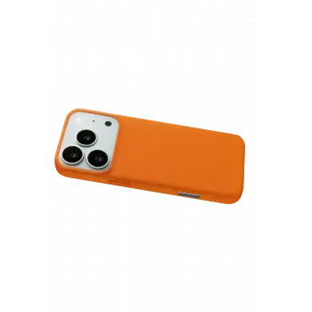 Newface Apple iPhone 17 Pro Nano içi Kadife Silikon - Turuncu