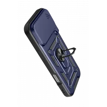 Newface Apple iPhone 17 Pro Pars Lens Yüzüklü Silikon - Lacivert