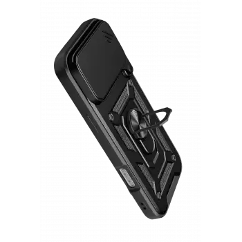 Newface Apple iPhone 17 Pro Pars Lens Yüzüklü Silikon - Siyah