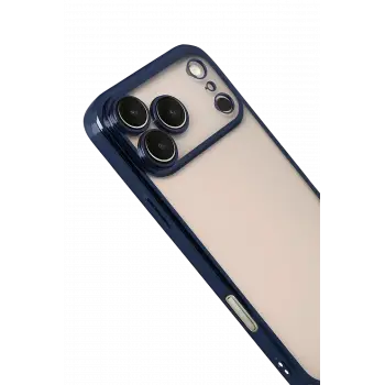 Newface Apple iPhone 17 Pro Razer Lensli Silikon - Lacivert