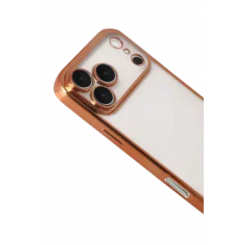 Newface Apple iPhone 17 Pro Razer Lensli Silikon - Turuncu