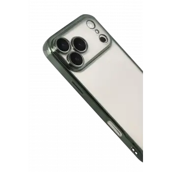 Newface Apple iPhone 17 Pro Razer Lensli Silikon - Yeşil