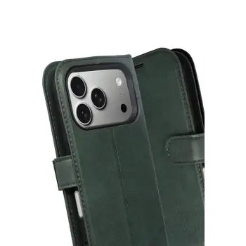 Newface Apple iPhone 17 Pro Trend S Plus Kapaklı Kılıf - Yeşil