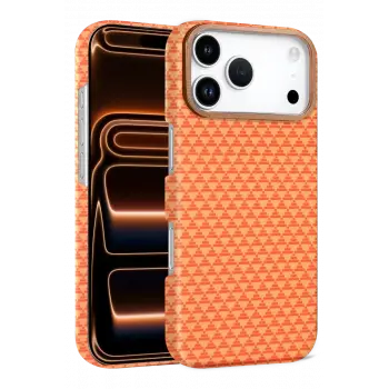 Newface Apple iPhone 17 Pro Vega Magsafe Kapak - Parlak Turuncu