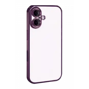 Newface Apple iPhone 17 Razer Lensli Silikon - Açık Mor