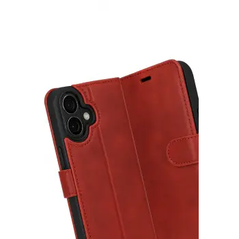 Newface Apple iPhone 17 Trend S Plus Kapaklı Kılıf - Kırmızı